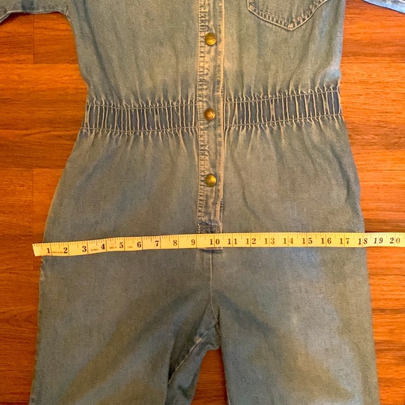 Vintage blue denim Jean jumpsuit romper 80’s 90’s Size XS or Size 2 or 4 RARE - Picture 9 of 13